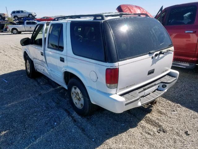 1GNDT13W2X2209499 - 1999 CHEVROLET BLAZER WHITE photo 3