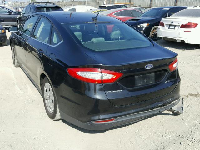 3FA6P0G77ER283888 - 2014 FORD FUSION S BLACK photo 3