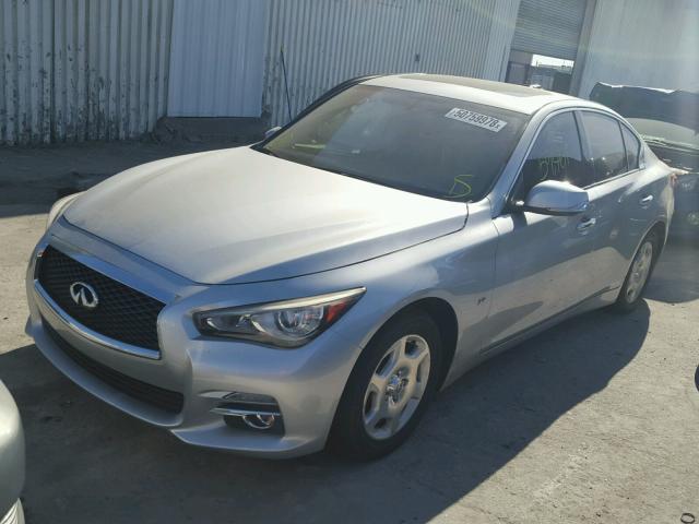 JN1BV7AP4EM680096 - 2014 INFINITI Q50 BASE SILVER photo 2