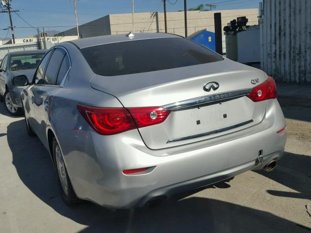 JN1BV7AP4EM680096 - 2014 INFINITI Q50 BASE SILVER photo 3