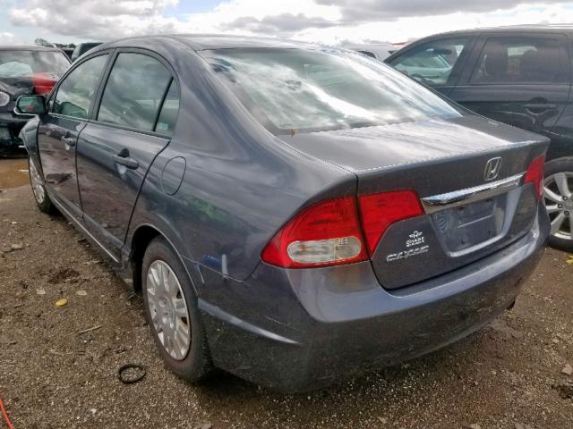 19XFA16379E027277 - 2009 HONDA CIVIC VP GRAY photo 3