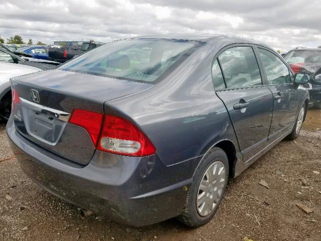 19XFA16379E027277 - 2009 HONDA CIVIC VP GRAY photo 4