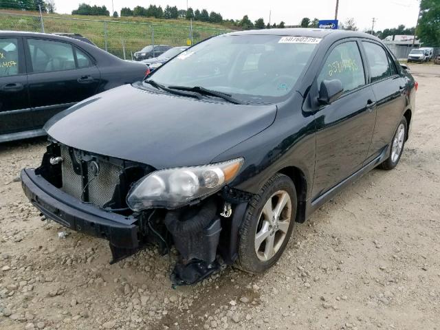 2T1BU4EE2BC630894 - 2011 TOYOTA COROLLA BA BLACK photo 2