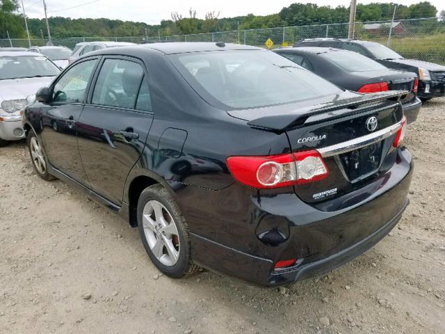 2T1BU4EE2BC630894 - 2011 TOYOTA COROLLA BA BLACK photo 3