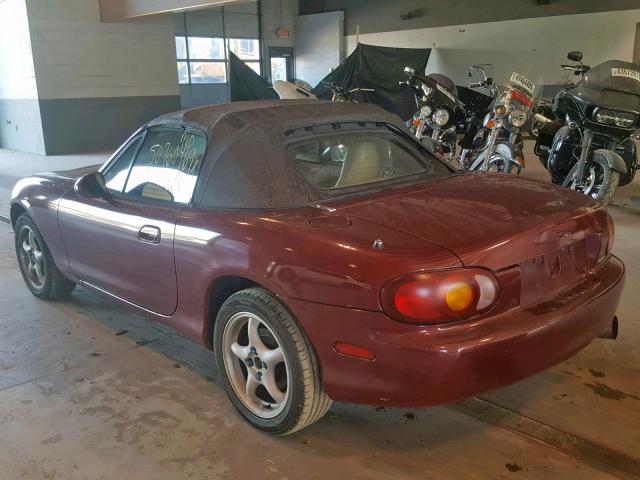 JM1NB3537X0123034 - 1999 MAZDA MX-5 MIATA MAROON photo 3