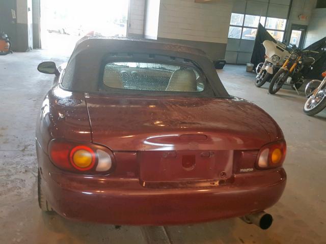 JM1NB3537X0123034 - 1999 MAZDA MX-5 MIATA MAROON photo 6