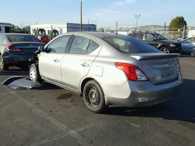 3N1CN7AP3EL870132 - 2014 NISSAN VERSA S/S GRAY photo 3