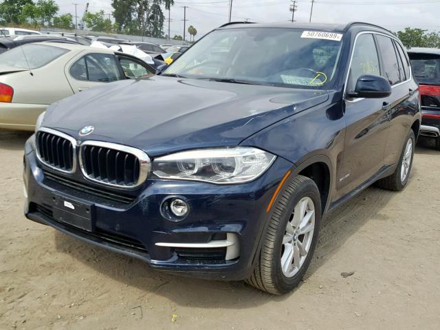 5UXKR2C50F0H35752 - 2015 BMW X5 SDRIVE3 BLUE photo 2