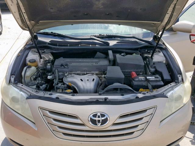 4T1BE46K77U194471 - 2007 TOYOTA CAMRY NEW GOLD photo 7