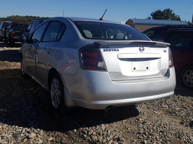 3N1AB6APXAL699688 - 2010 NISSAN SENTRA 2.0 SILVER photo 3