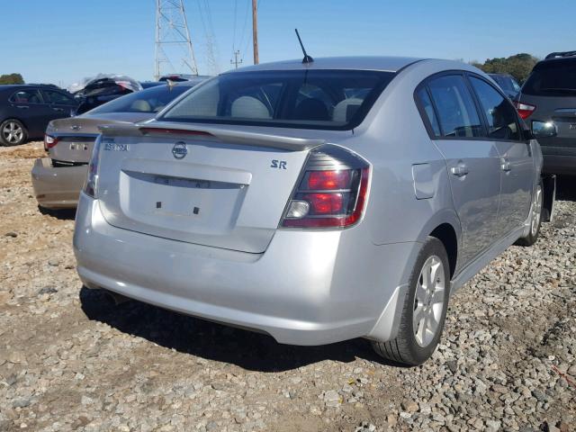 3N1AB6APXAL699688 - 2010 NISSAN SENTRA 2.0 SILVER photo 4