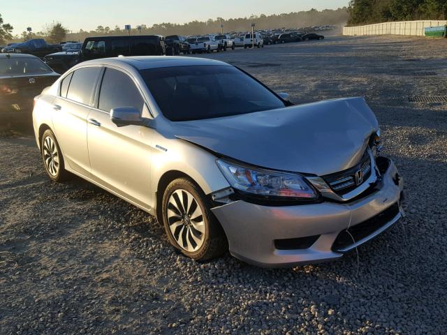 1HGCR6F77EA007122 - 2014 HONDA ACCORD HYB SILVER photo 1