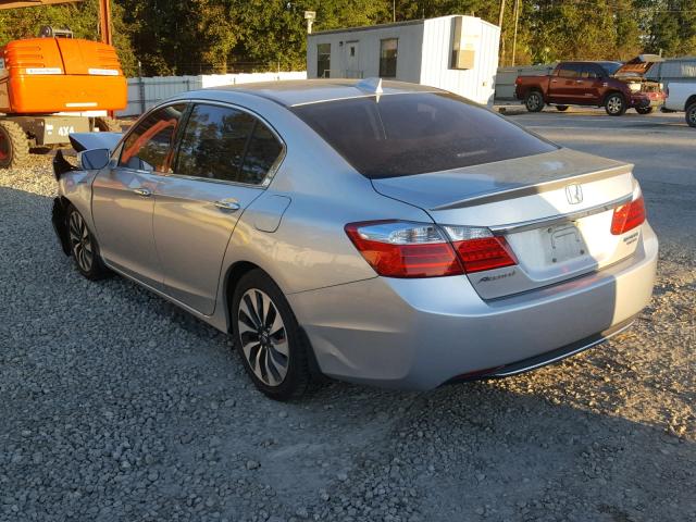 1HGCR6F77EA007122 - 2014 HONDA ACCORD HYB SILVER photo 3