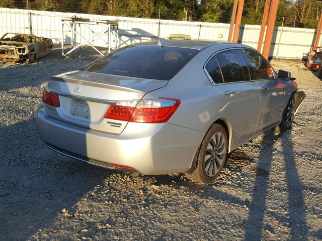 1HGCR6F77EA007122 - 2014 HONDA ACCORD HYB SILVER photo 4