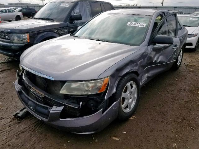 5NPET46C37H238752 - 2007 HYUNDAI SONATA GLS GRAY photo 2