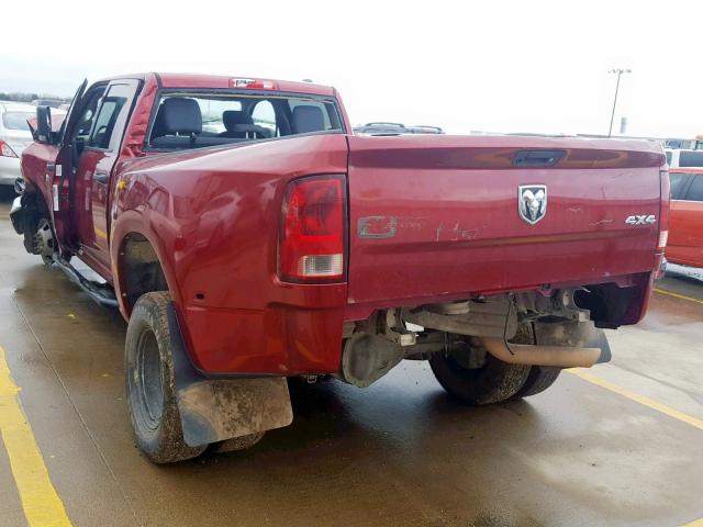 3C63DRGL7CG203075 - 2012 DODGE RAM 3500 S BURGUNDY photo 3