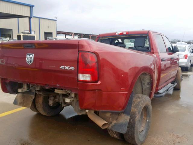 3C63DRGL7CG203075 - 2012 DODGE RAM 3500 S BURGUNDY photo 4