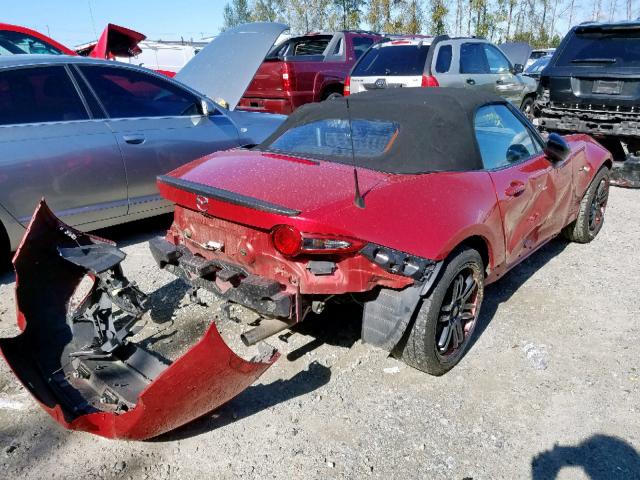 JM1NDAB74G0111204 - 2016 MAZDA MX-5 MIATA RED photo 4