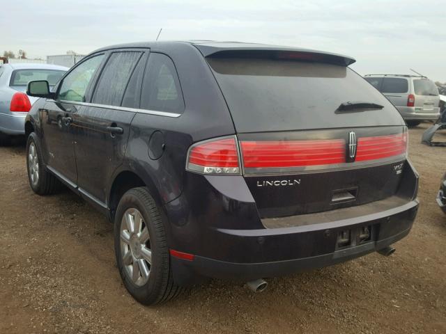 2LMDU88C47BJ05121 - 2007 LINCOLN MKX PURPLE photo 3