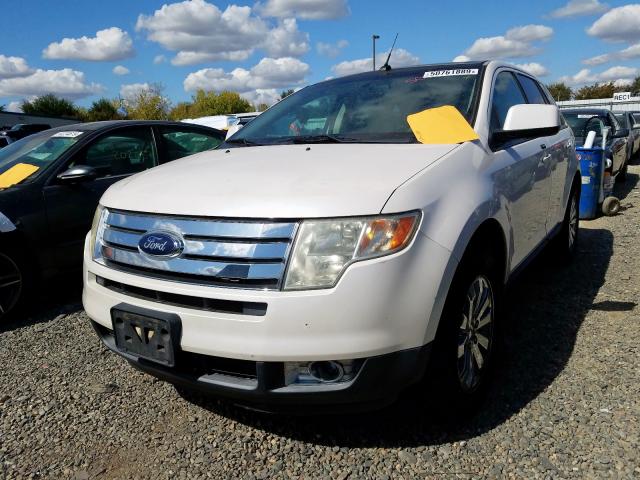 2FMDK38C09BA34345 - 2009 FORD EDGE SEL WHITE photo 2