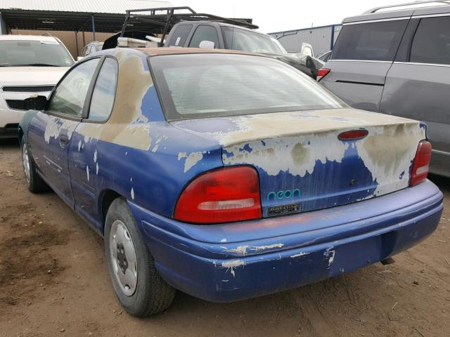 1B3ES42CXSD328263 - 1995 DODGE NEON HIGHL BLUE photo 3