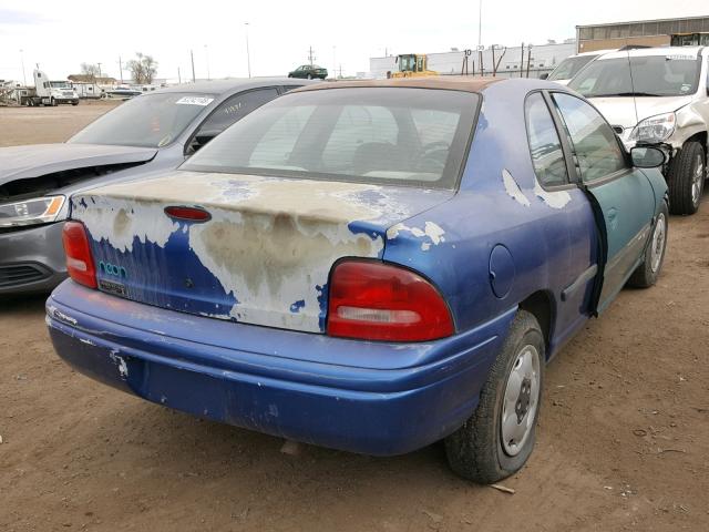 1B3ES42CXSD328263 - 1995 DODGE NEON HIGHL BLUE photo 4