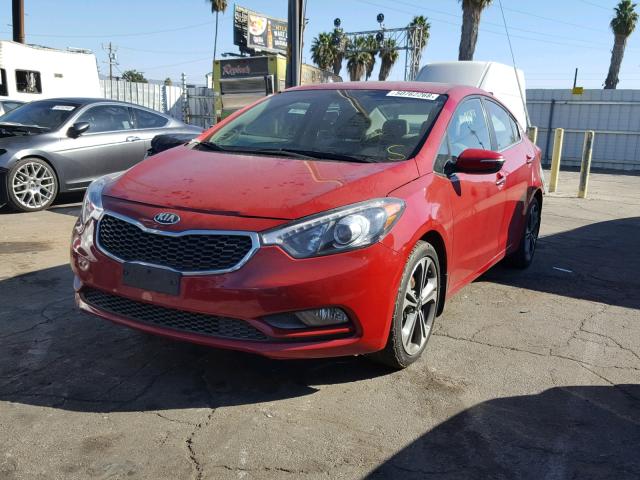 KNAFX4A80F5318470 - 2015 KIA FORTE EX RED photo 2