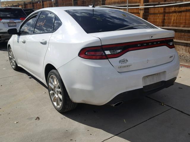 1C3CDFBA3DD345598 - 2013 DODGE DART SXT WHITE photo 3