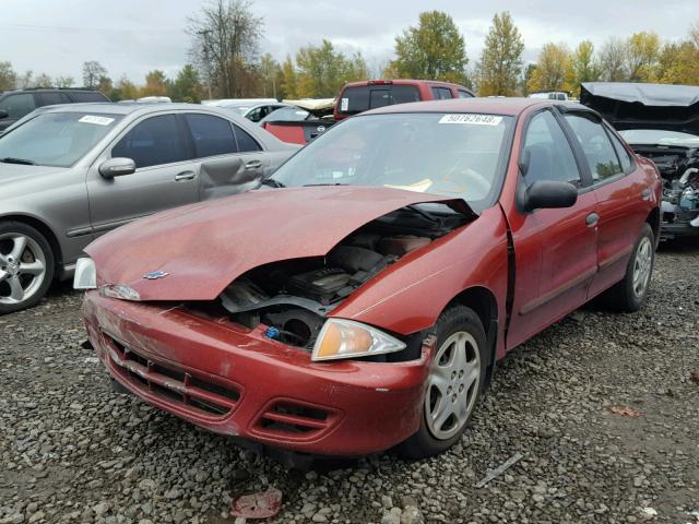 1G1JF524117362260 - 2001 CHEVROLET CAVALIER L BURGUNDY photo 2