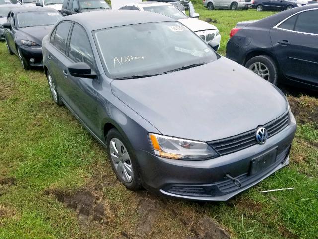 3VW2K7AJ3CM351860 - 2012 VOLKSWAGEN JETTA BASE GRAY photo 1