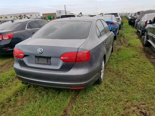 3VW2K7AJ3CM351860 - 2012 VOLKSWAGEN JETTA BASE GRAY photo 4