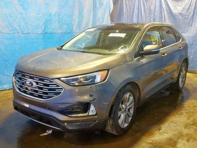 2FMPK3K97KBB53834 - 2019 FORD EDGE TITAN GRAY photo 2