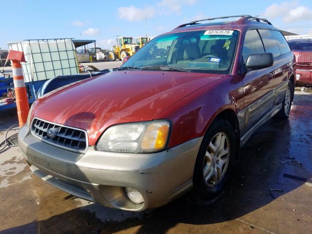 4S3BH686237657732 - 2003 SUBARU LEGACY OUT RED photo 2