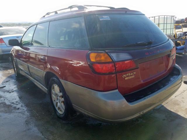 4S3BH686237657732 - 2003 SUBARU LEGACY OUT RED photo 3