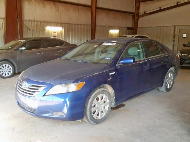 JTNBB46K873035389 - 2007 TOYOTA CAMRY HYBR BLUE photo 2