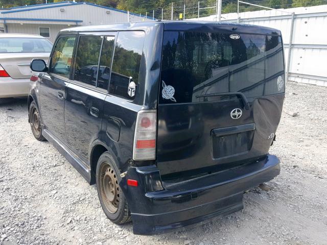 JTLKT324964067073 - 2006 TOYOTA SCION XB შავი ფოტო 3