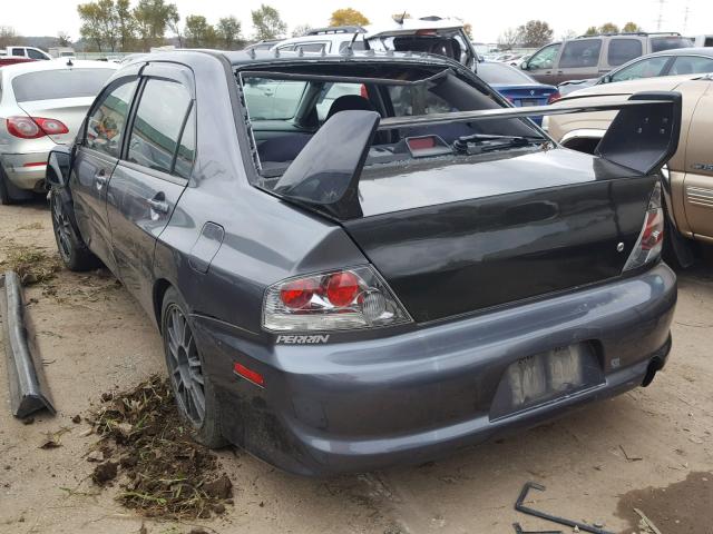 JA3AH86D55U013184 - 2005 MITSUBISHI LANCER EVO GRAY photo 3