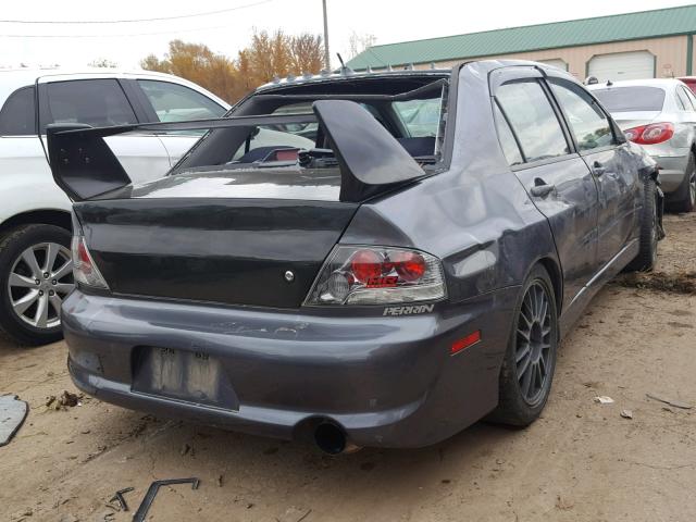 JA3AH86D55U013184 - 2005 MITSUBISHI LANCER EVO GRAY photo 4