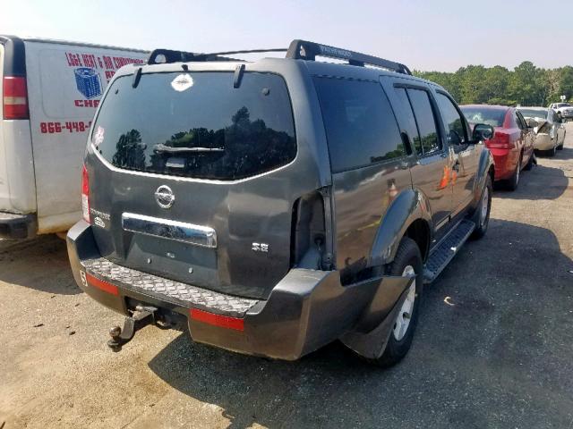 5N1AR18U76C644749 - 2006 NISSAN PATHFINDER GRAY photo 4