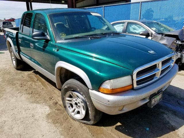 1D7HG48XX3S196678 - 2003 DODGE DAKOTA QUA GREEN photo 1