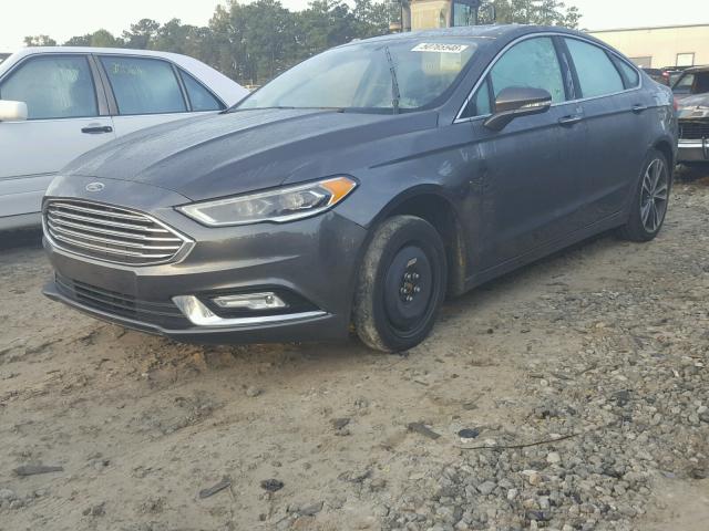 3FA6P0K95HR148437 - 2017 FORD FUSION TIT GRAY photo 2