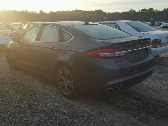 3FA6P0K95HR148437 - 2017 FORD FUSION TIT GRAY photo 3