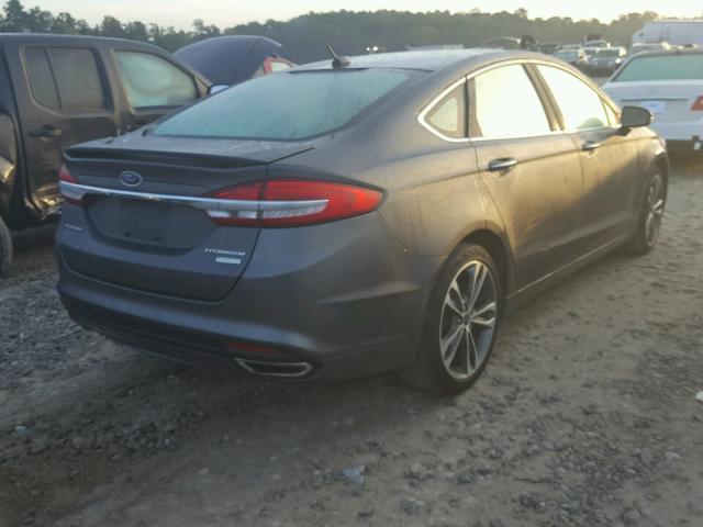 3FA6P0K95HR148437 - 2017 FORD FUSION TIT GRAY photo 4