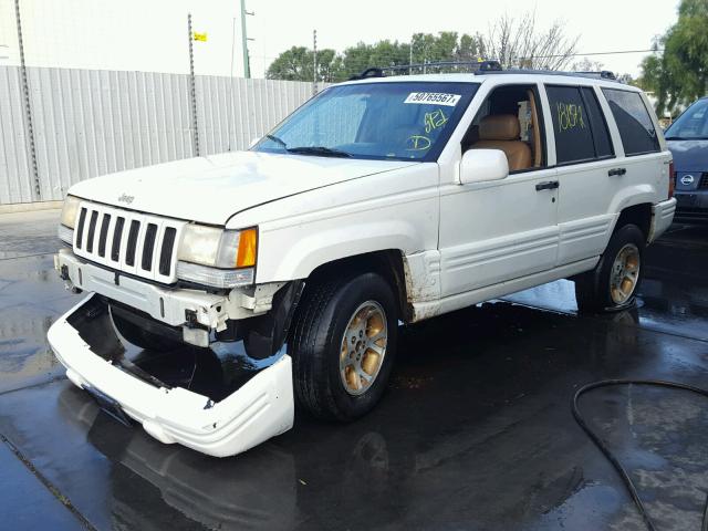 1J4EZ78Y8TC120169 - 1996 JEEP GRAND CHER WHITE photo 2