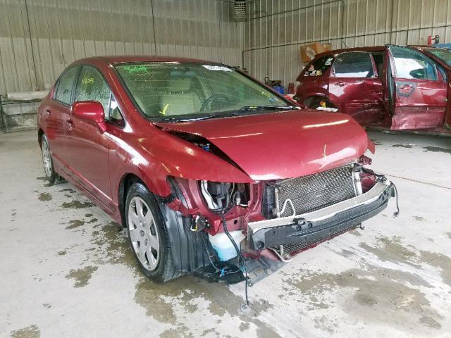 2HGFA16548H511638 - 2008 HONDA CIVIC LX RED photo 1