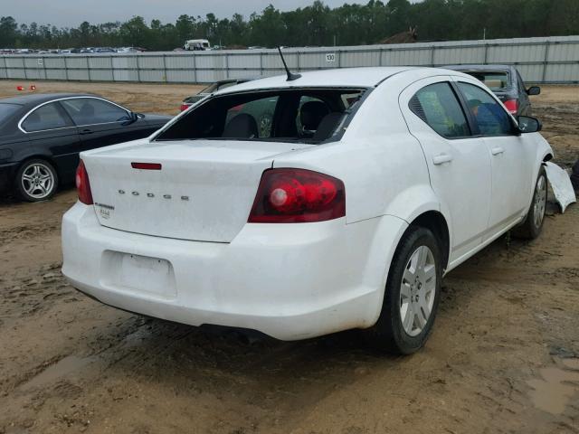 1C3CDZAB1CN110041 - 2012 DODGE AVENGER SE WHITE photo 4