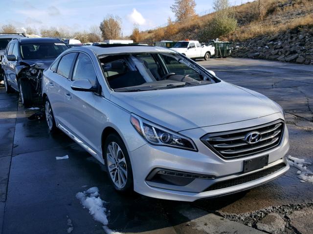 5NPE34AF0FH027315 - 2015 HYUNDAI SONATA SPO SILVER photo 1