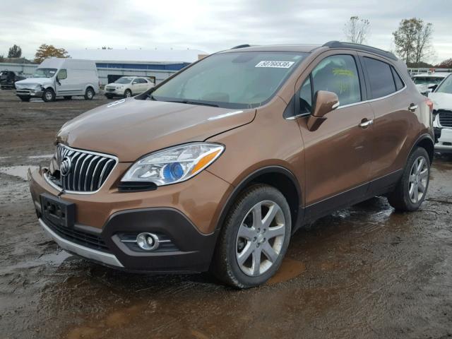 KL4CJGSB3GB661208 - 2016 BUICK ENCORE BROWN photo 2