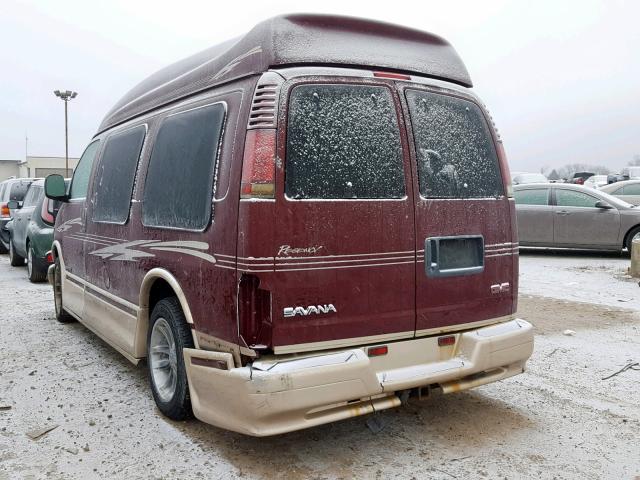 1GDFG15R521148981 - 2002 GMC SAVANA RV MAROON photo 3