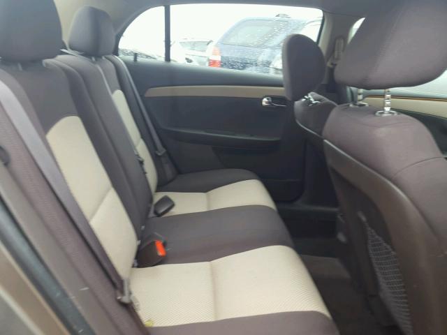 1G1ZC5EB9AF296942 - 2010 CHEVROLET MALIBU 1LT ყავისფერი ფოტო 6